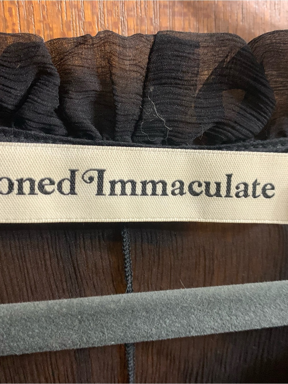 Stoned Immaculate Black Sheer Ruffled Dress